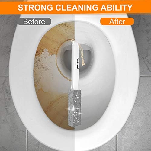 Vridale Pumice Stone WC čistač za čišćenje s dodatnom dugim ručkama Pečurnu kamenu četku za čišćenje toaleta,