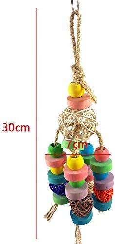 Fegoclt Pet Parrot Ptica igračka penjanja Dekoracija Parakeet Rattan Ball Viseći ljuljački edukativni drveni
