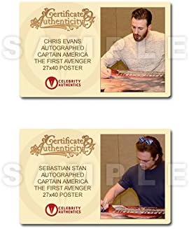 Chris Evans, Sebastian Stan, Hayley Atwell i Dominic Cooper AUTOGREMENT 27 × 40 Autograph kapetana Amerika: