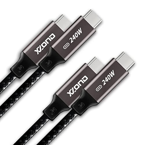 XZOND 240W USB-C PD 3.1 Pleteni kabl za punjenje [2-pack] 3ft, tip PD, za MacBooks, prijenosna računala,