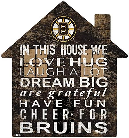 Kreacije ventilatora NHL Boston Bruins Unisex Bruins House Sign, Boja tima, 12 inča