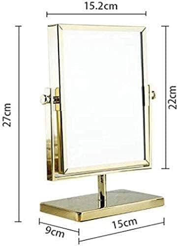 KEKEYANG ogledalo za šminkanje ogledalo za šminkanje, stolno dvostrano četvrtasto ogledalo za uljepšavanje 2x uvećanje Kozmetičko ogledalo za 360° okretno ogledalo za kupaonicu