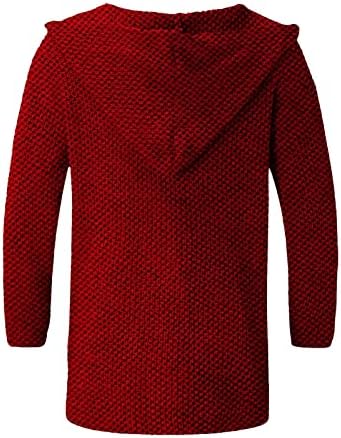 Ymosrh Muški džemper Europa i Amerika Muški kardigan Solid Bool s kapuljačom s kapuljačom s duksevima za