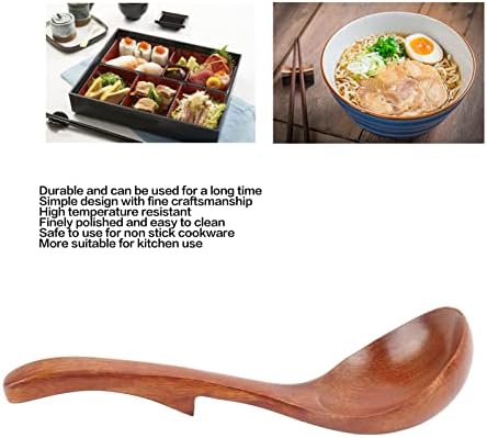 Jeanoko velika drvena supa kašika kašičice zadebljana ručka japanska stil drvena kašika za rižu za kuhinju