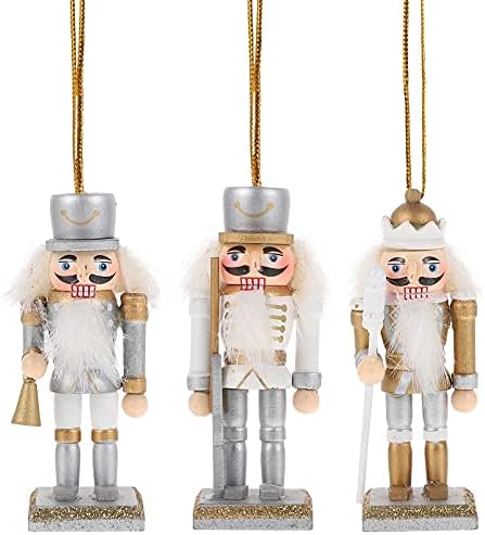 3kom Lovely drveni privjesci Božić Nutcracker lutka igračke za djecu ' s Božić dekoracije pokloni ukrasi