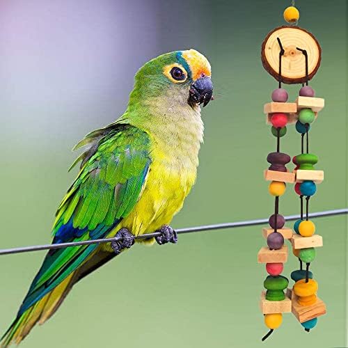Monwapet papagaj igračka, svijetla i šarena, žvakaća, viseća igračka, papagajni kavez pogodan za širok izbor