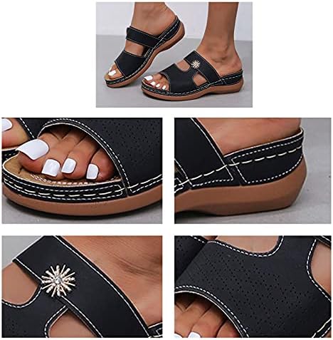 Ortopedske cipele za žene sandale, otvoreni nožni klizanje na flip flops za ženske plaže udobne ljetne ženske