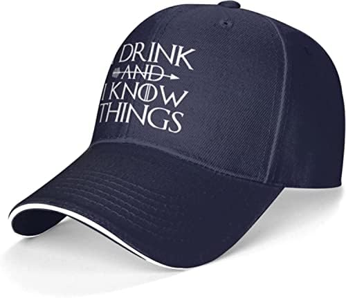 Pijem i znam stvari za bejzbol kapu klasičnog podesivog šešira