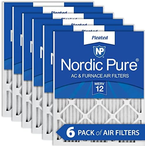 Nordic Pure 14x24x1 MERV 12 plisirani AC peći filteri za vazduh 6 pakovanje & amp; 20x20x1 MERV 12 plisirani