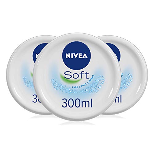 NIVEA meko pakovanje od 3, hidratantna krema za lice, tijelo i ruke sa vitaminom E i uljem jojobe, krema