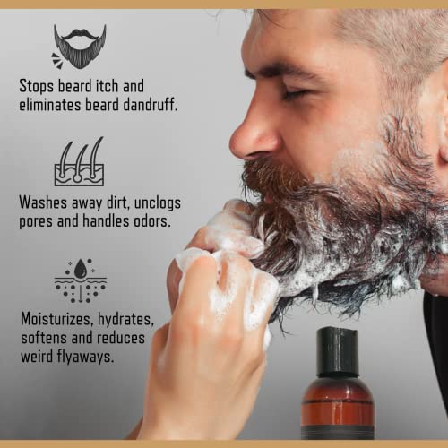Robusno Bros pranje brade : za lice i bradu - prirodni šampon napravljen od organskog soka od lista Aloe