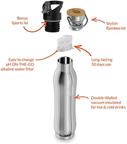 PH aktivna izolirana dječja boca za vodu - Filtrirana bočica sa alkalnom vodom - boca vode od nehrđajućeg