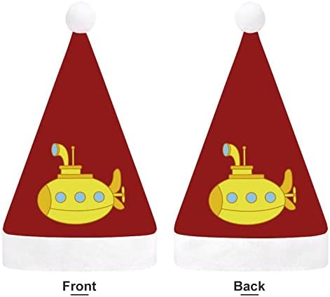 Žuta podmornica Božić šešir Santa šešir za unisex odrasle Comfort klasični Božić kapa za Božić Party Holiday