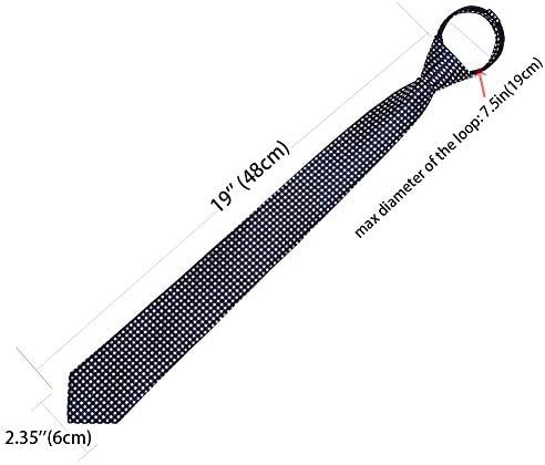 AUSKY mršava kravata s podesivim patentnim zatvaračem, kopča od 2,35 inča na tankim kravatama za muškarce