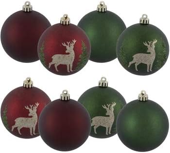 Green Woodland Speckle Ornamenti Božićno Drvo Podrezivanje Ukras 8 Računati