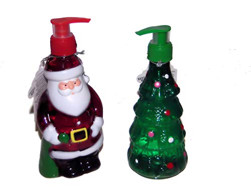 2 boce pumpe za ruke sapuni Božićni praznici, Refillable-10.4 oz ea. Santa, Penguin, božićno drvo i snjegović