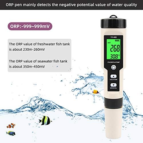 Lanyazet New YY-400 koncentracija vodonika Kvaliteta vode PH / ORP / H2 i TEM 4 u 1 digitalni mjerač vode