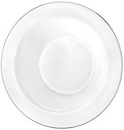 Kingzak plastične okrugle zdjele, 5 oz, bijela / srebrna ivica
