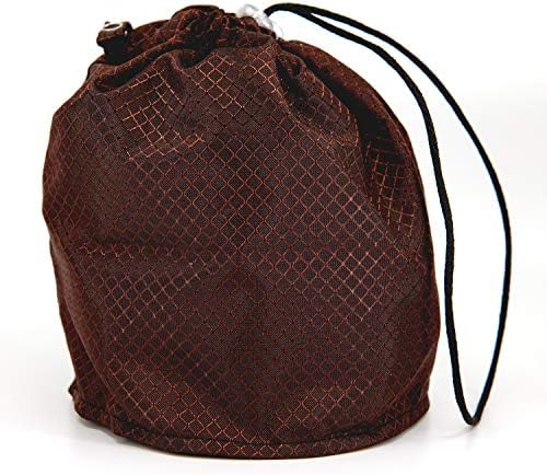 Goknit Chocolate Brown Jewel torbica za pletenje projektna torba sa petljom & vezica