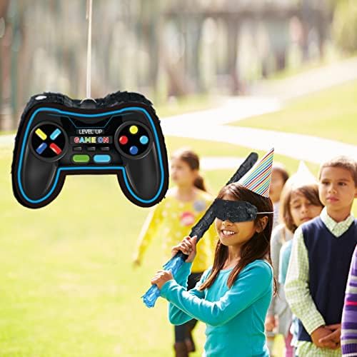 Video Game Controller Pinata Bundle Fiesta gaming Controller Pinata Set sa povezom za oči i palicom za djecu
