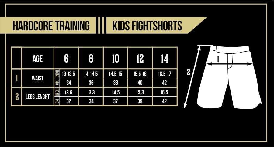 Hardcore Trening Kids Boxing Shorts Regrut Black Fitness Kickboxing BJJ Fitness Trčanje vježba sportska