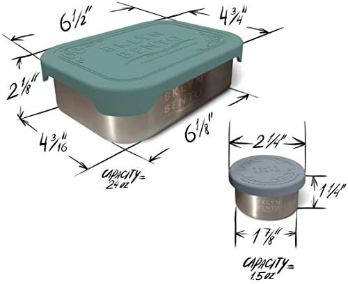 Kontejner za hranu od nerđajućeg čelika & amp; držač začina | silikonski poklopac otporan na curenje | metalna