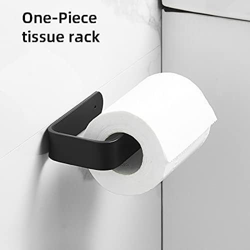Houkai toaletni nosač papira Crni kupaonica stalak za tkivo zida montirana kuhinjska papirnica Držač ručnika