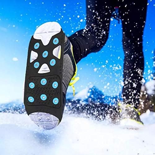 Uxzdx 1 par 11 šiljaka protiv klizanja za ledene cipele za cipele za cipele Zimske penjanje protiv skijanja