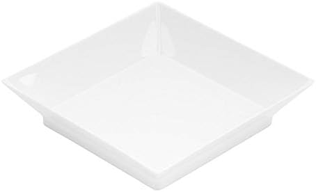 Restorantware kvadratna bijela plastična Mini moderna ploča-2 1/2 x 2 1/2 x 1/2 - kutija za brojanje 25