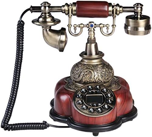 Taisk Europska retro telefon antikni fiksni gumb za tijelo od punog drveta Kućni ured fiksne telefonske