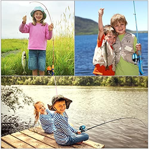 PlusInno Kids Ribolovni stup, prenosivi teleskopski štap za ribolov i reel pune komplete, spinasti za ribolov ribolovne opreme za djecu, dječake