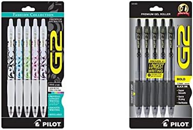 Pilot G2 Fashion Collection Premium gel tinte za mastilo, sitna tačka, raznoseće boje, 5 brojeva i G2 premium