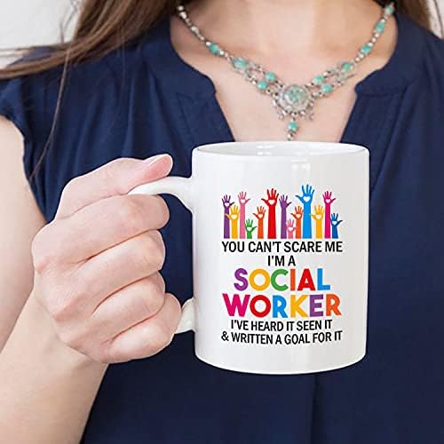 Ne možete me uplašiti Ja sam šolja za kafu socijalnog radnika-keramička šolja socijalnog radnika za socijalnog