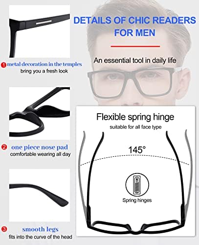 Aezuni velike naočale za čitanje muškarci prevelirani retro trg čitači 1,0 1,25 1,5 1,75 2,0 2,25 2,5 2,75 3,0 3,5 4,0 5,0 6,0