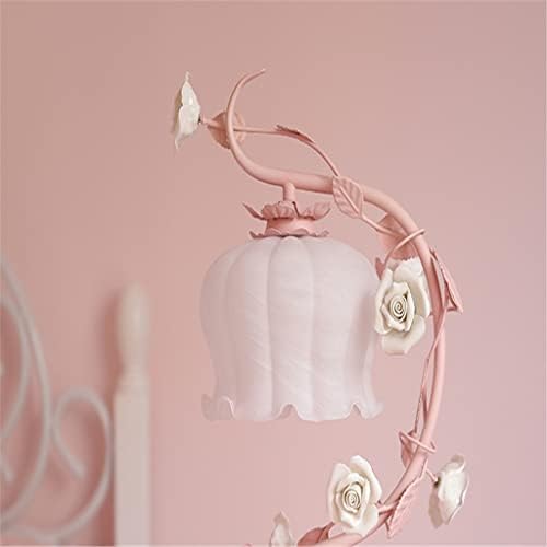 Chysp ugovorena i romantična stolna lampa Kreativna spavaća soba Ružičasta ruža Cvjetna djevojka Dječja