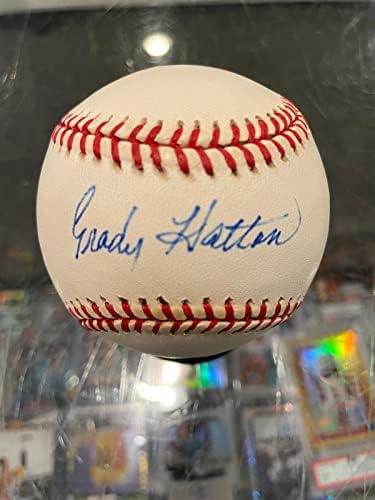 Grady Hatton Reds Cardinals Single potpisali službeni bejzbol JSA mint - autogramirani bejzbol