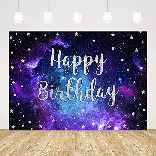 MEHOFOND vanjski prostor Rođendanska pozadina za dječake Galaxy rođendanski ukrasi Banner Nebula pjenušava