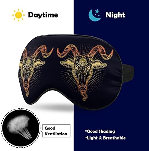 Baphomet sotona kozja maska ​​za zatamnjenje za spavanje noć za povezivanje sa podesivim kaišem za muškarce