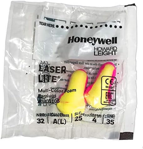 Howard Leight 3301105 Laserski lite uši, ružičasti i žuti, 20 pari
