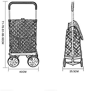WDBBY Torbe s kotačima s kotačama Dvostepeni patentni patentni patentni zatvarač za kupovinu piknik Travel