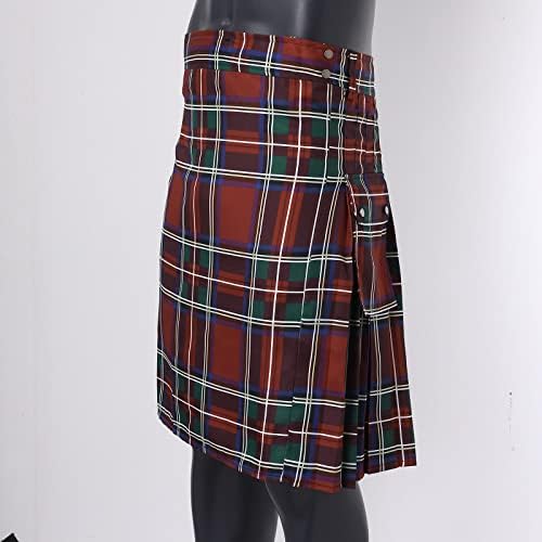 Miashui Jean krojene pantalone za muškarce muške modne Casual škotski stil kvadratna nagnuta džepna Plisirana