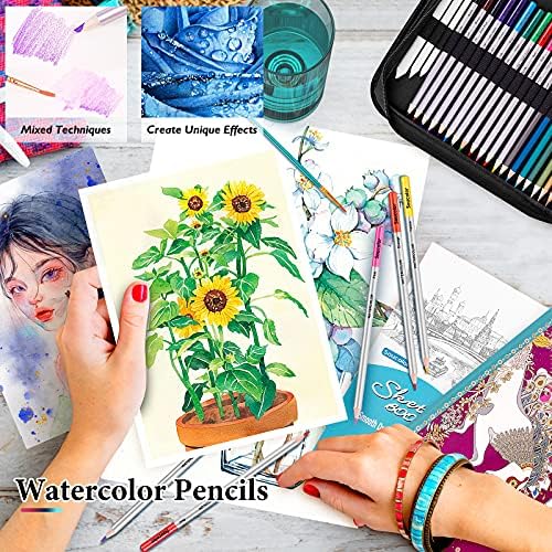 Soucolor 73 umjetničke potrepštine za odrasle tinejdžere djecu početnike, umjetnički komplet pribor za crtanje