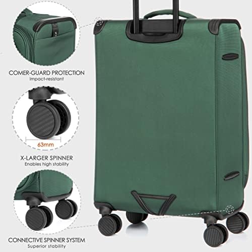 VERAGE Toledo nositi na prtljagu Softside proširivi kofer sa Spinner točak