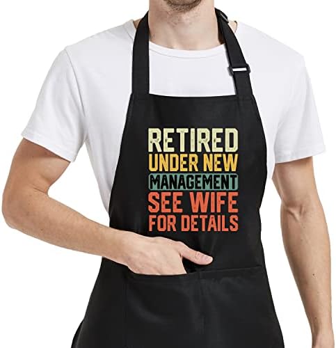YCTSECHA pregače za penziju za muškarce sa 2 džepa, kuhinjska kuharska pregača za roštilj kuhanje, vesele