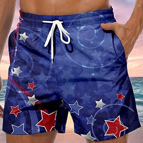Skraćenice muške ploče Summer Casual Quick Suw 3D zastava Štampanje 1. jula Patriotski kupaći kostimi
