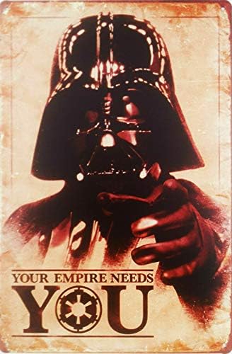 FIKR vaše carstvo vas treba! Metalna ploča | Ratovi zvijezda Darth Vader zabavni film Limeni znak, Vintage