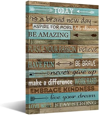 Duevel Inspirational Wall Art danas je novi dan platneni Print Poster motivacijski citati Inspirational