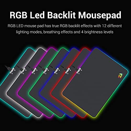 Redragon M602-BA igrački miš i miša Combo, žičana RGB pozadinska pozadina, Ergonomski miš Griffin sa 7 načina