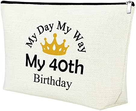 MXRYMVU 40. rođendan 40 godina stari rođendanski pokloni šminkama torba milestone rođendanski poklon sretan