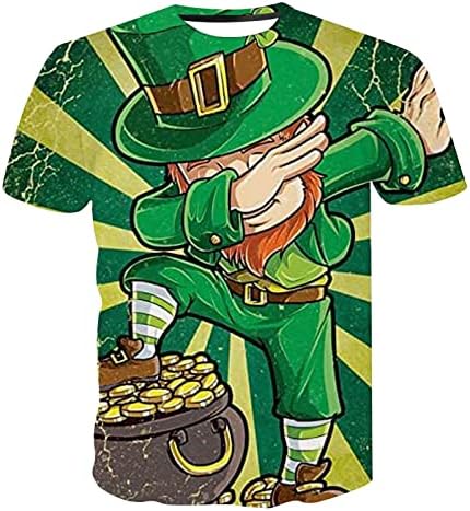 Dan svetog Patrika Muške majice za košulje u tlom zeleni grafički grafički tee smiješni gnomi Ispis mišića